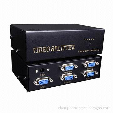 VGA splitter, 4 ports, 350MHz, up to 1,920*1,440
